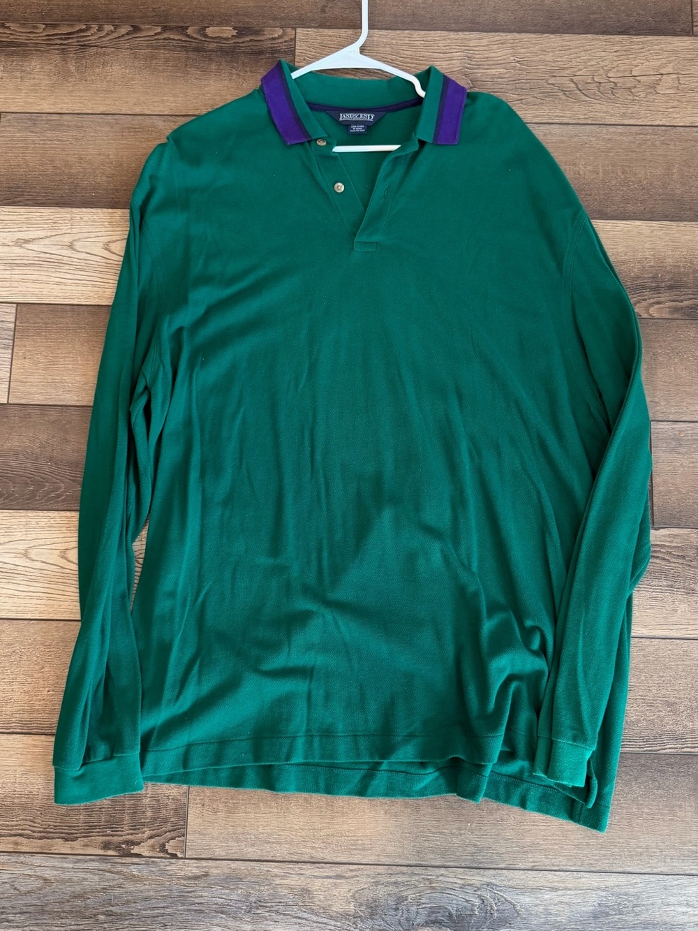 Vintage Lands' End long-sleeve rugby shirt-1982-Mid 90’s